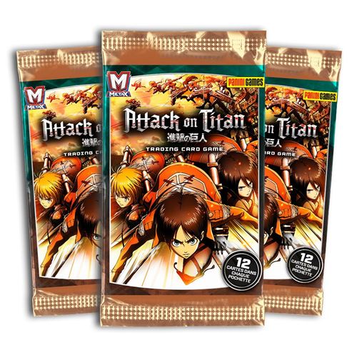 Panini carte à collectionner l'attaque des titans pochette de 12 cartes