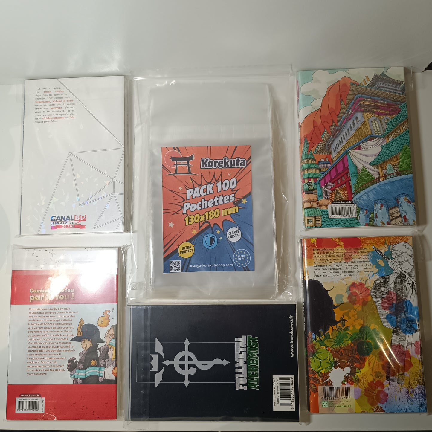 Pochettes de protection manga sur mesure - 130 x 180 mm
