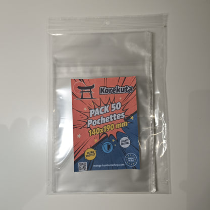 Pochettes de protection manga sur mesure - 140 x 190 mm