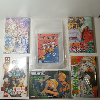 Pochettes de protection manga sur mesure - 130 x 180 mm