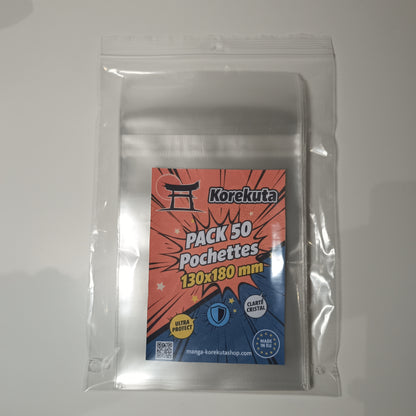 Pochettes de protection manga sur mesure - 130 x 180 mm