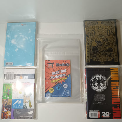 Pochettes de protection manga sur mesure - 140 x 190 mm
