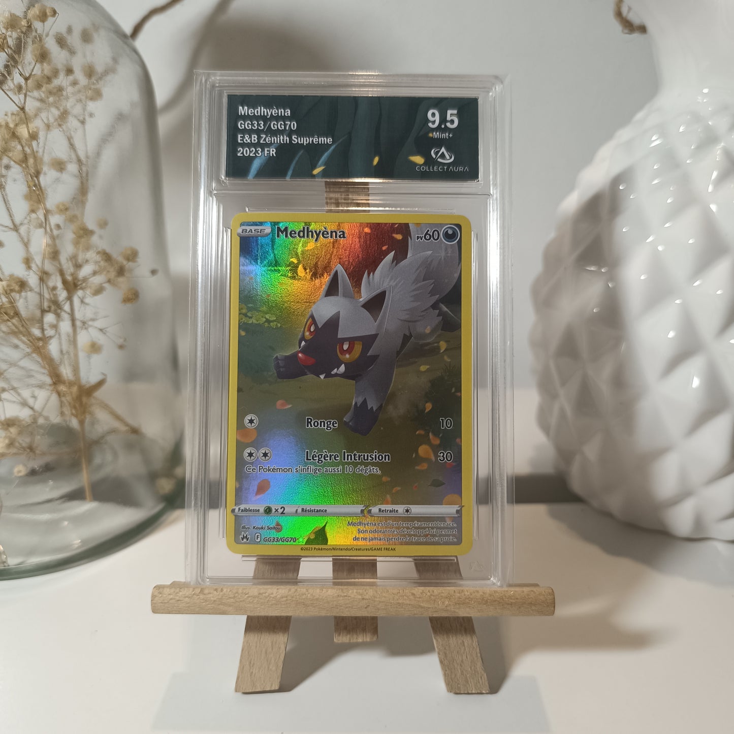 Pokémon - Carte Medhyèna zenith suprême - Collectaura 9.5 ( Mint+ )