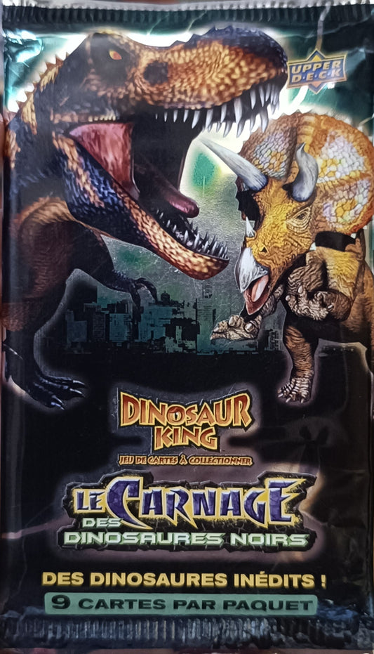 Dinosaur king - booster de 9 cartes - Le carnage des dinosaures noirs